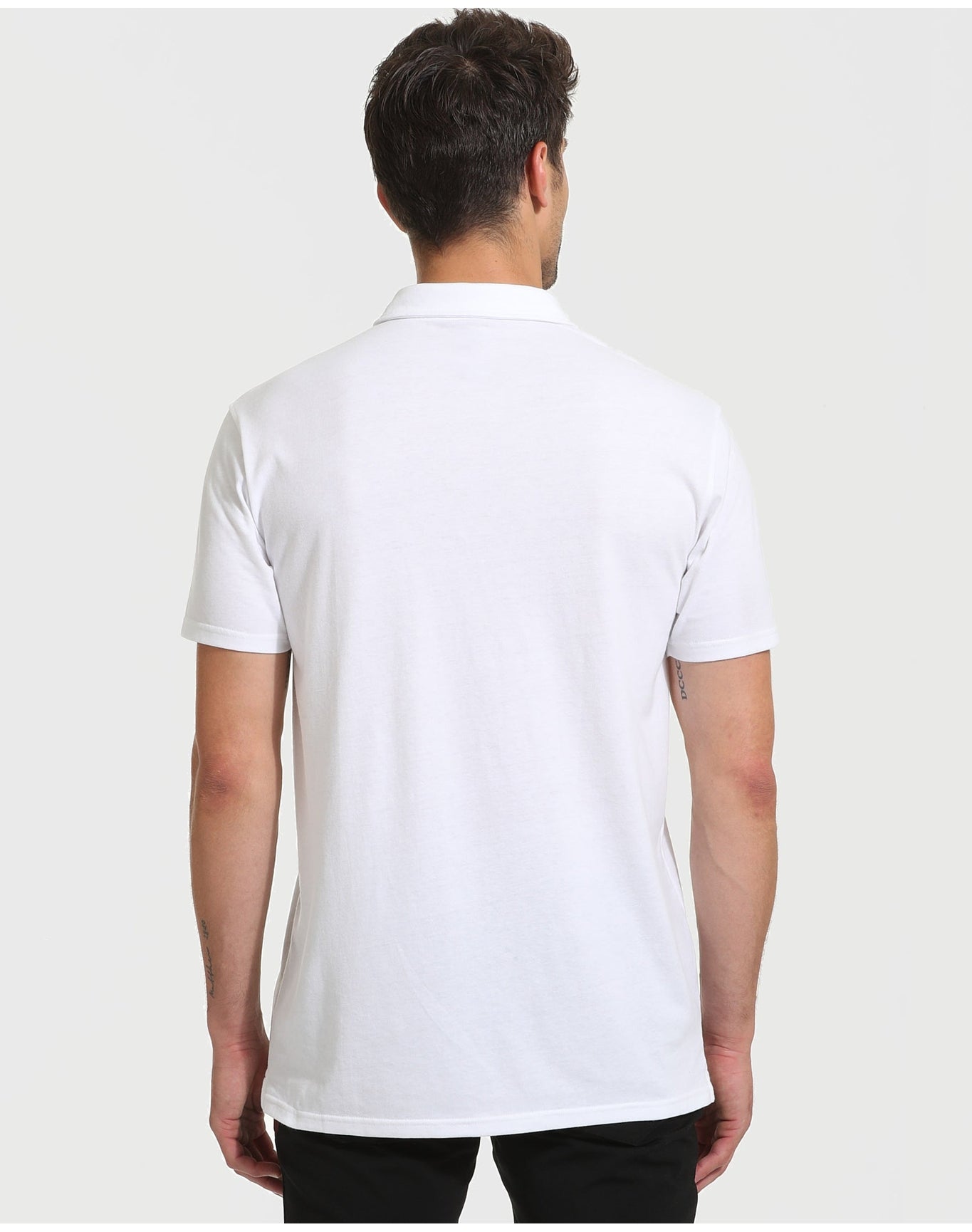 Short Sleeve Tall Polo | White