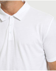 Short Sleeve Tall Polo | White