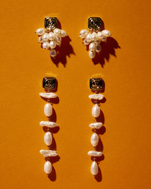 The Seychelles Pearl Drop Studs | Freshwater Pearls | Gold