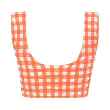 Sheer Kim Bikini Top | Shrimp Gingham