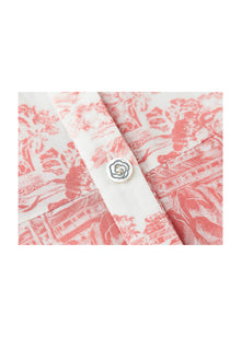 Silk-Cotton Printed Dress | Pink