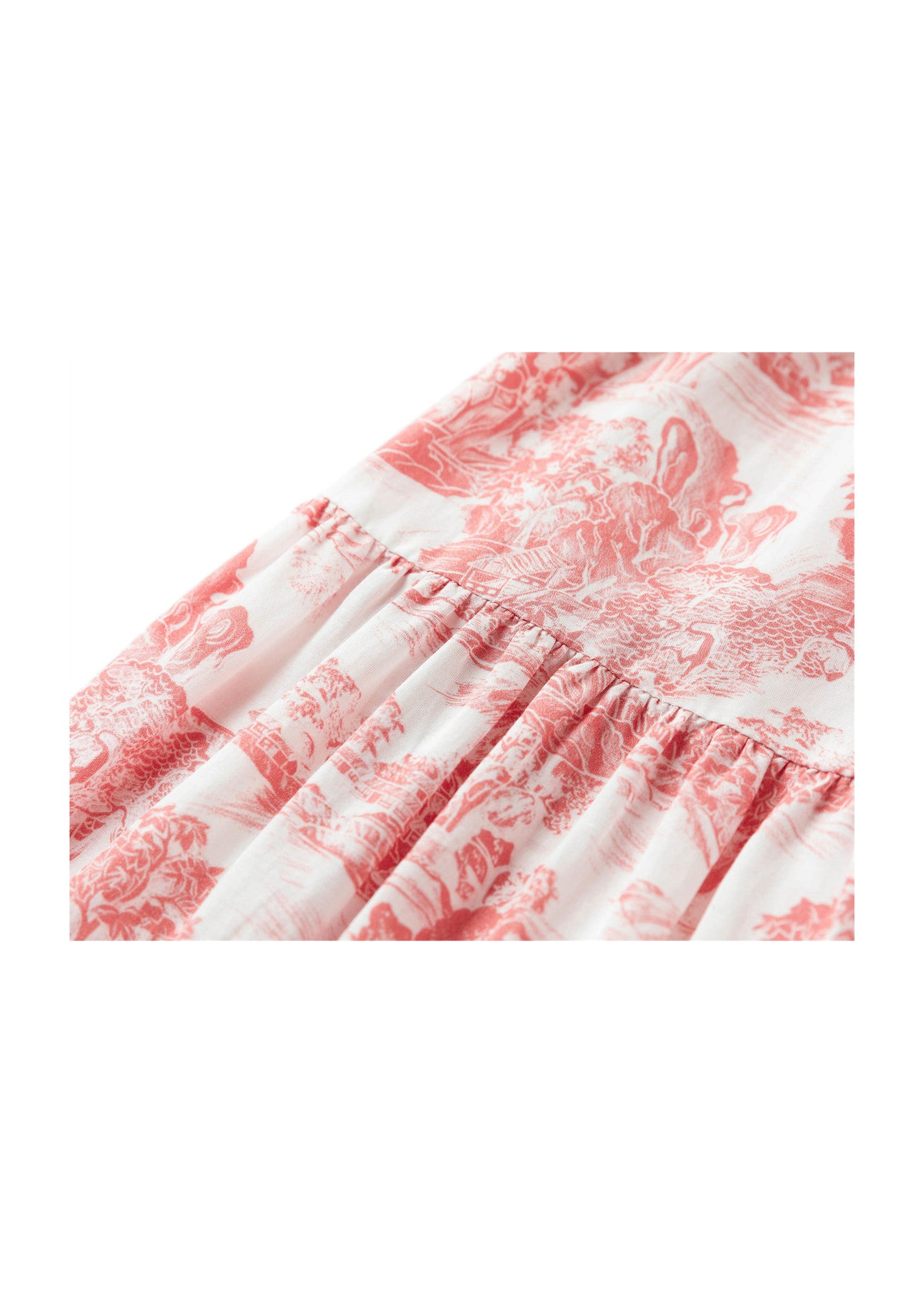 Silk-Cotton Printed Dress | Pink