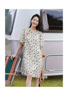 Silk Chiffon Dress | Green