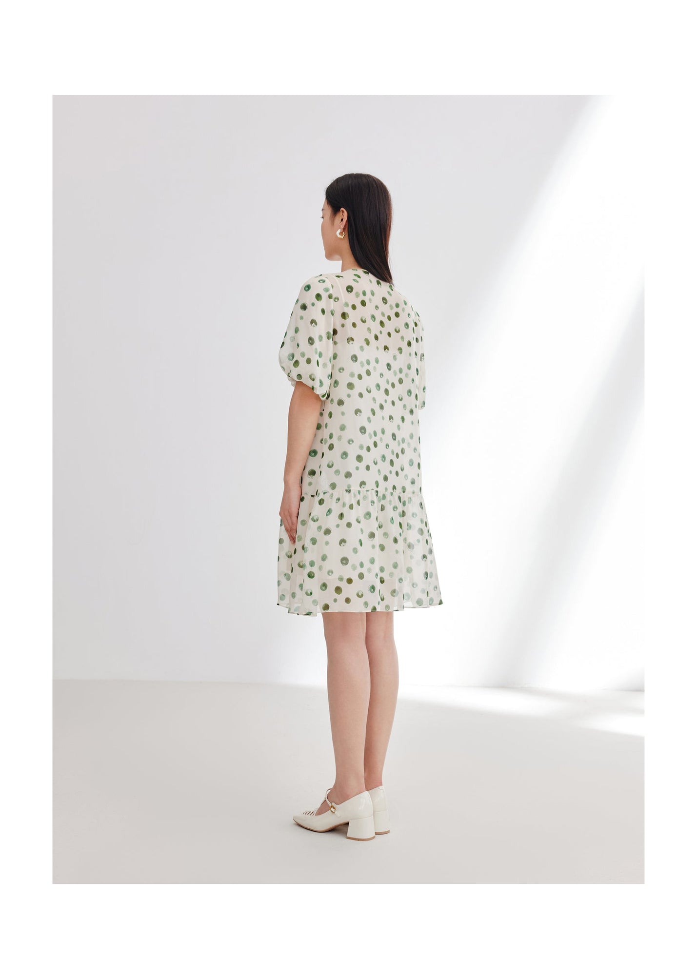 Silk Chiffon Dress | Green