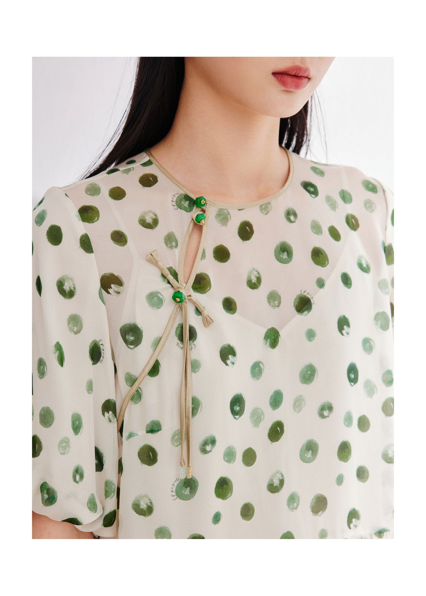 Silk Chiffon Dress | Green