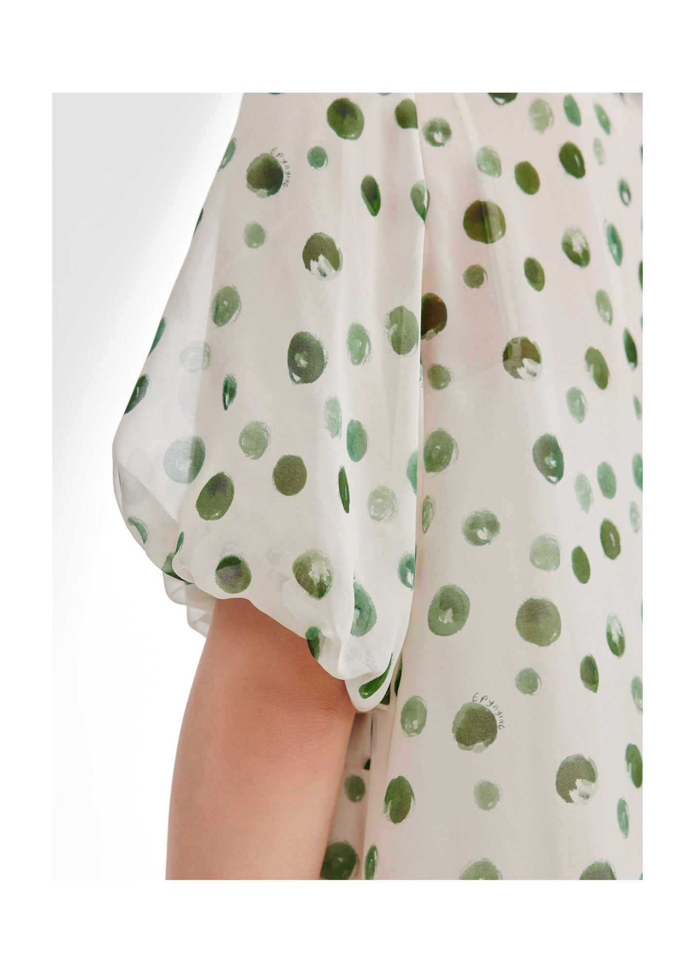 Silk Chiffon Dress | Green