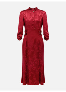 Silk Dress | Wine Red