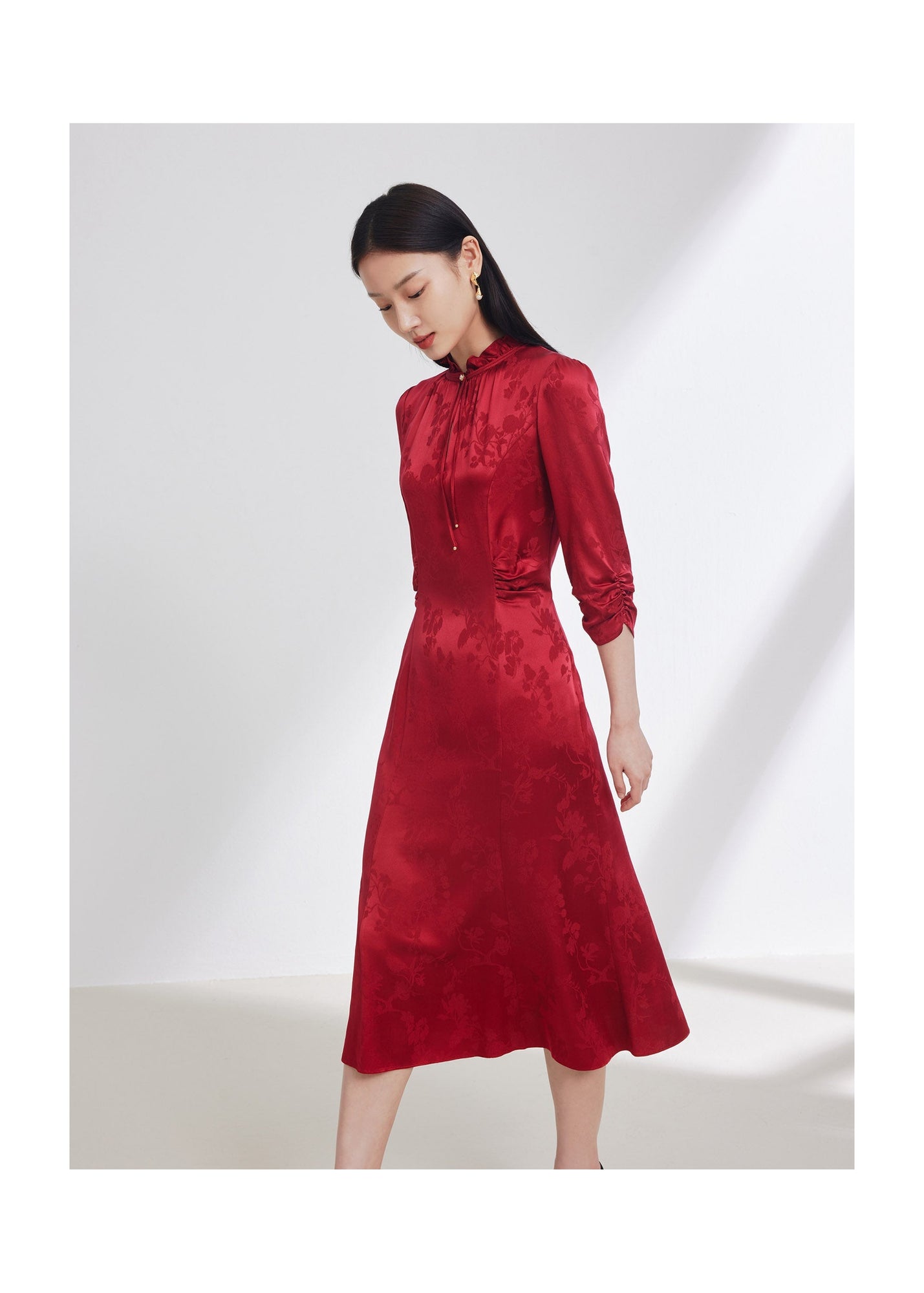 Silk Dress | Wine Red