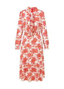 Silk Printed Dress | Pink