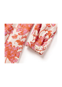 Silk Printed Dress | Pink