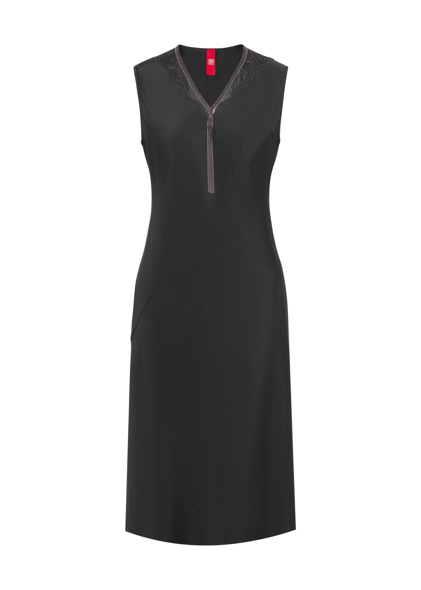 Silk Sleeveless Dress | Black