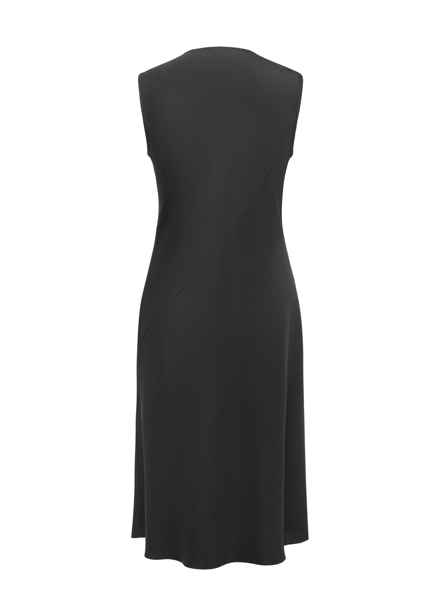 Silk Sleeveless Dress | Black