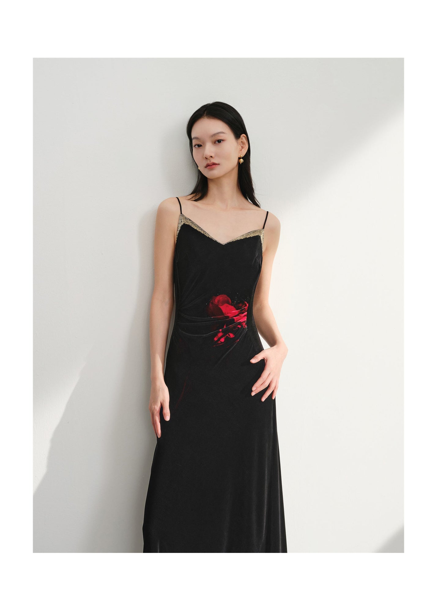 Silk Velvet Dress | Black