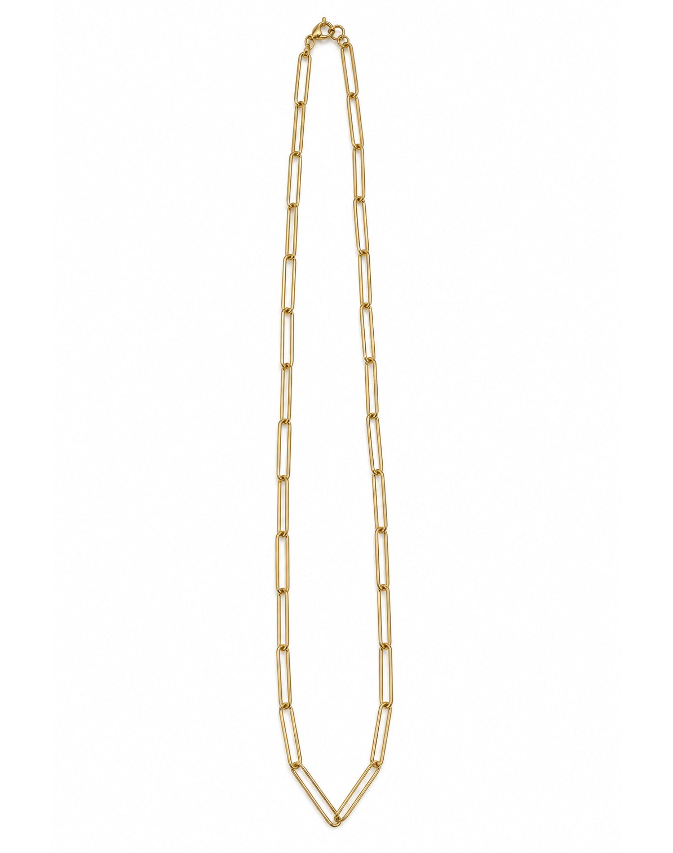 Silver Paperclip Chain Necklace | Gold Plated Silver