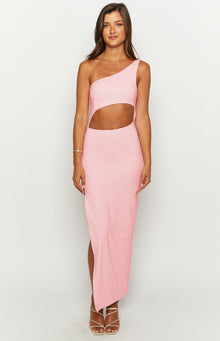 Simone Cut Out One Shoulder Maxi Dress | Pink