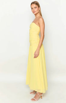 Sinclair Strapless Maxi Dress | Yellow