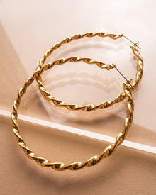 Hanalei Twisted Hoops | Sivan Ayla x Luv Aj | 18K Gold Plated
