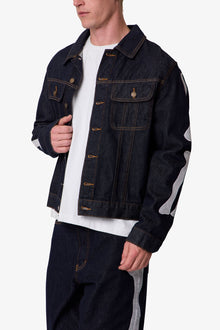 Skeleton Trucker Jacket | Washed Black