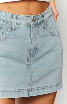 Skyline Swirl Denim Skort | Light Wash
