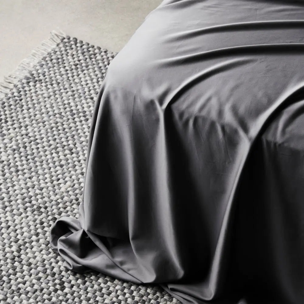 Slate | Signature Sateen Duvet Cover Made with 100% Organic Bamboo #Color_slate