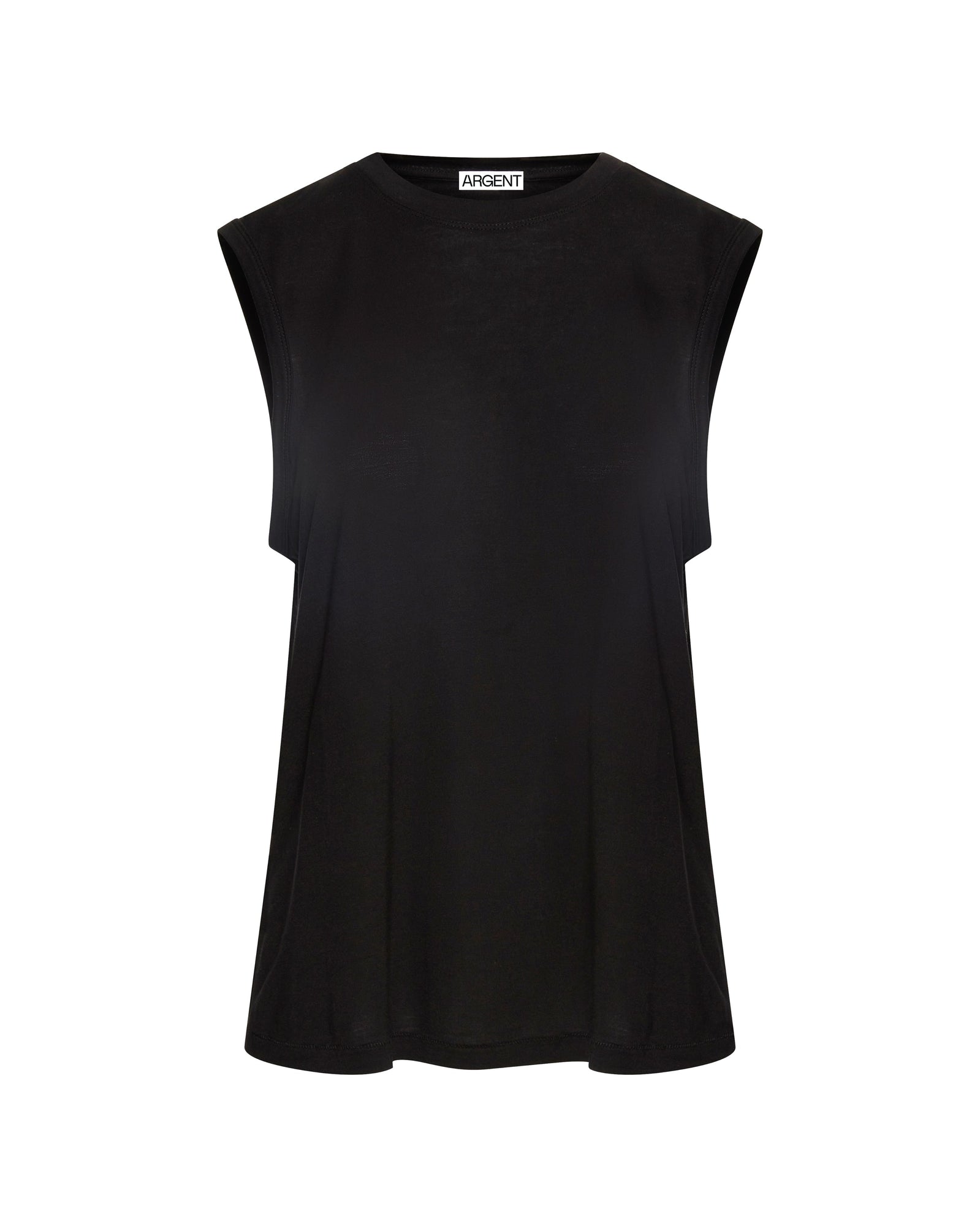 Sleeveless Tee in Viscose Jersey | Black