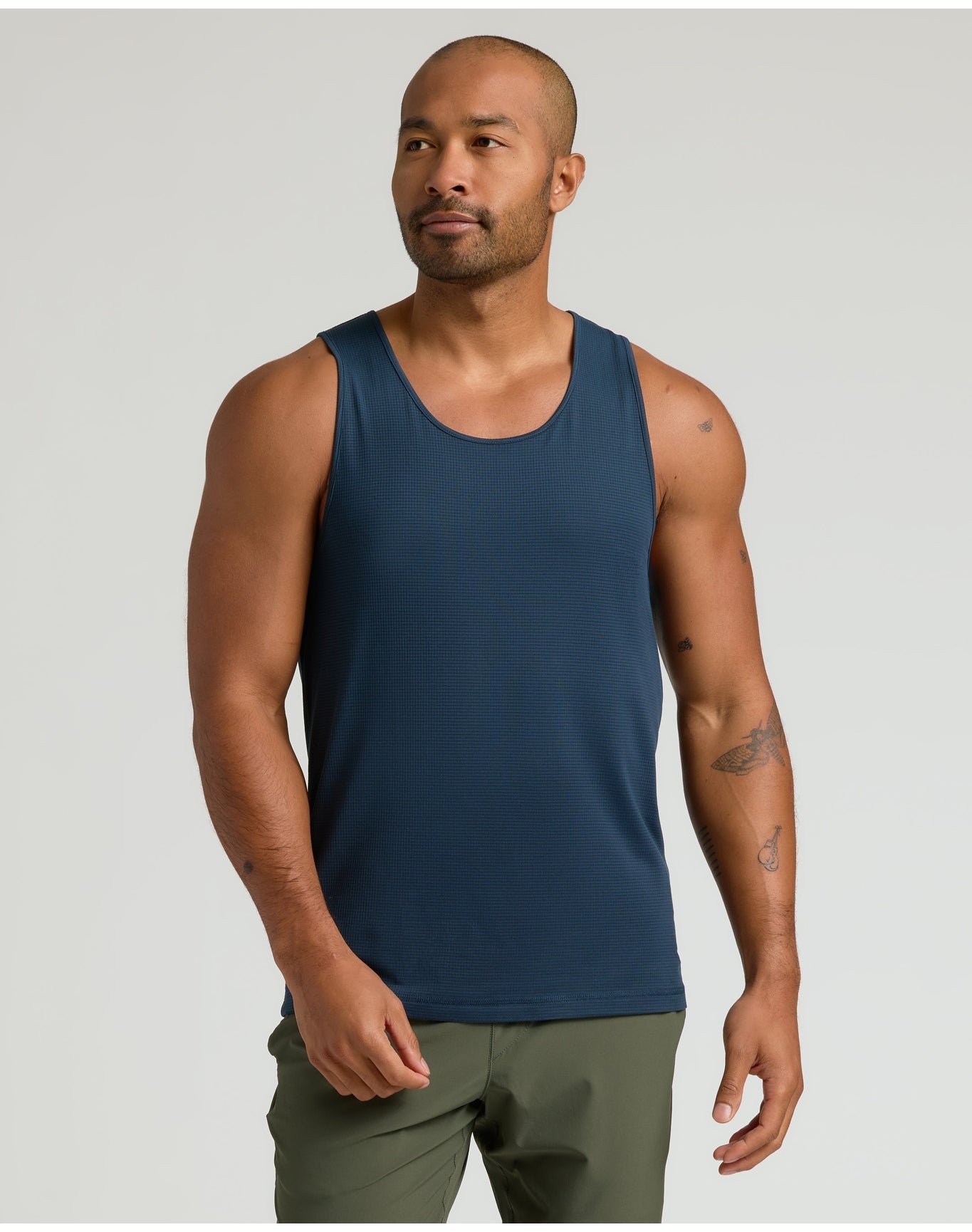 Sleeveless Active Mesh Tank | Navy