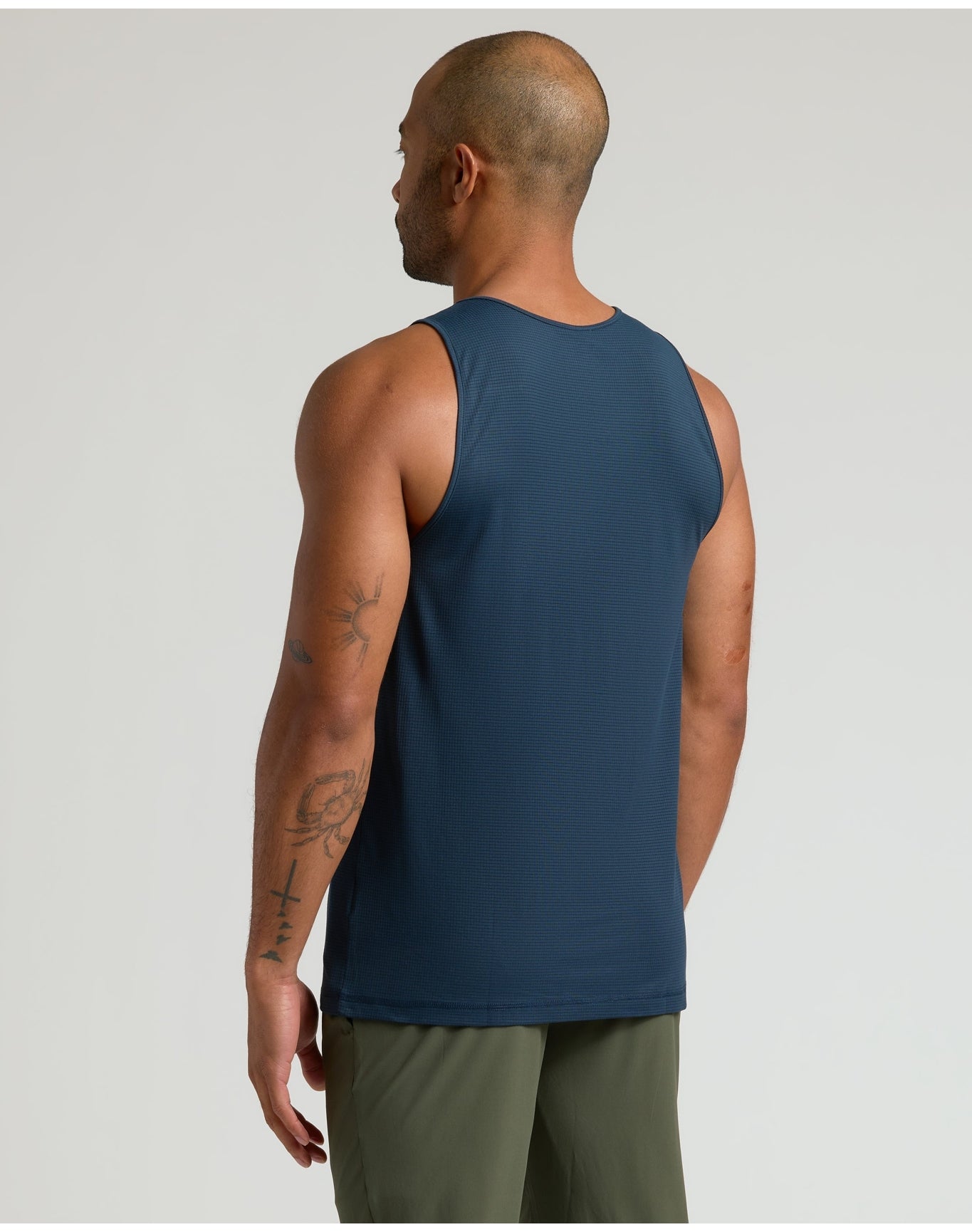 Sleeveless Active Mesh Tank | Navy