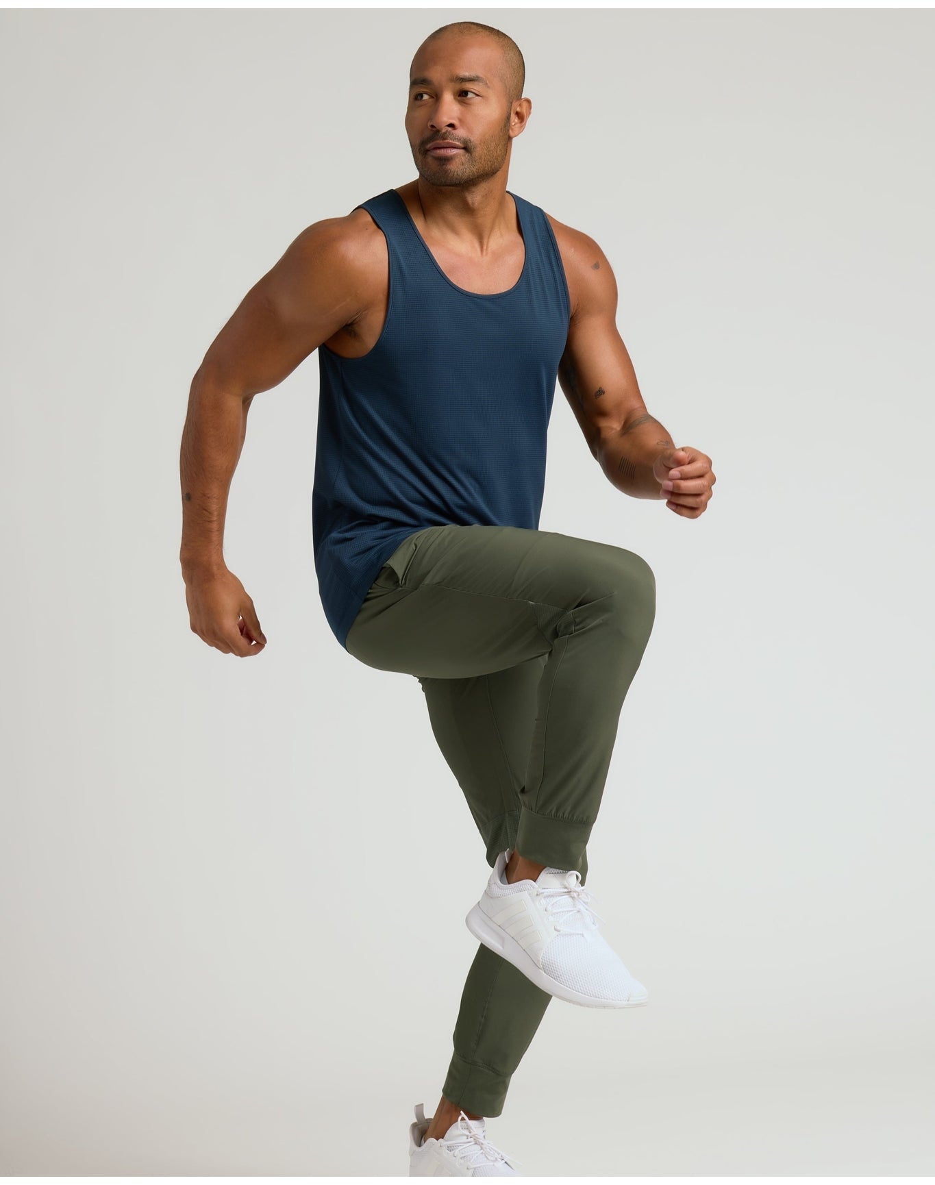 Sleeveless Active Mesh Tank | Navy