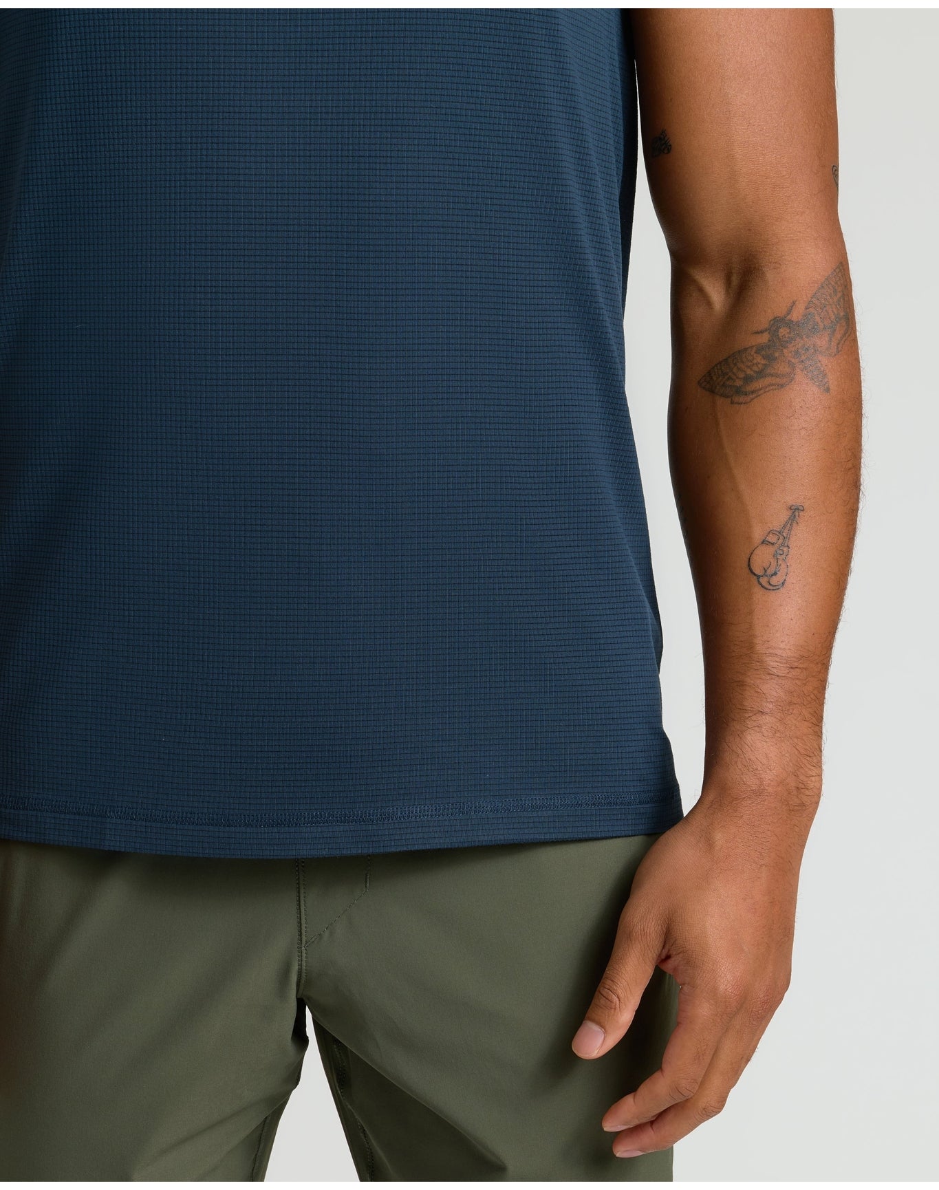 Sleeveless Active Mesh Tank | Navy