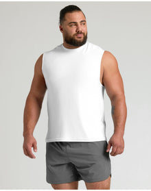 Sleeveless Active Muscle Tee | White