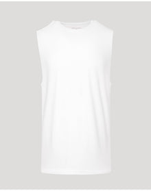Sleeveless Active Muscle Tee | White