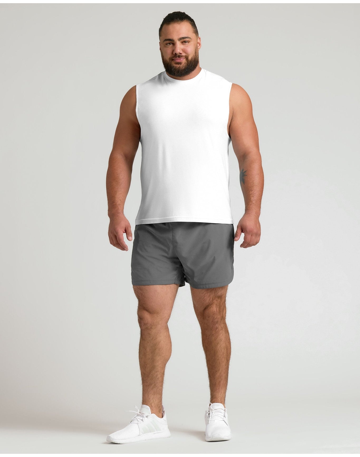 Sleeveless Active Muscle Tee | White
