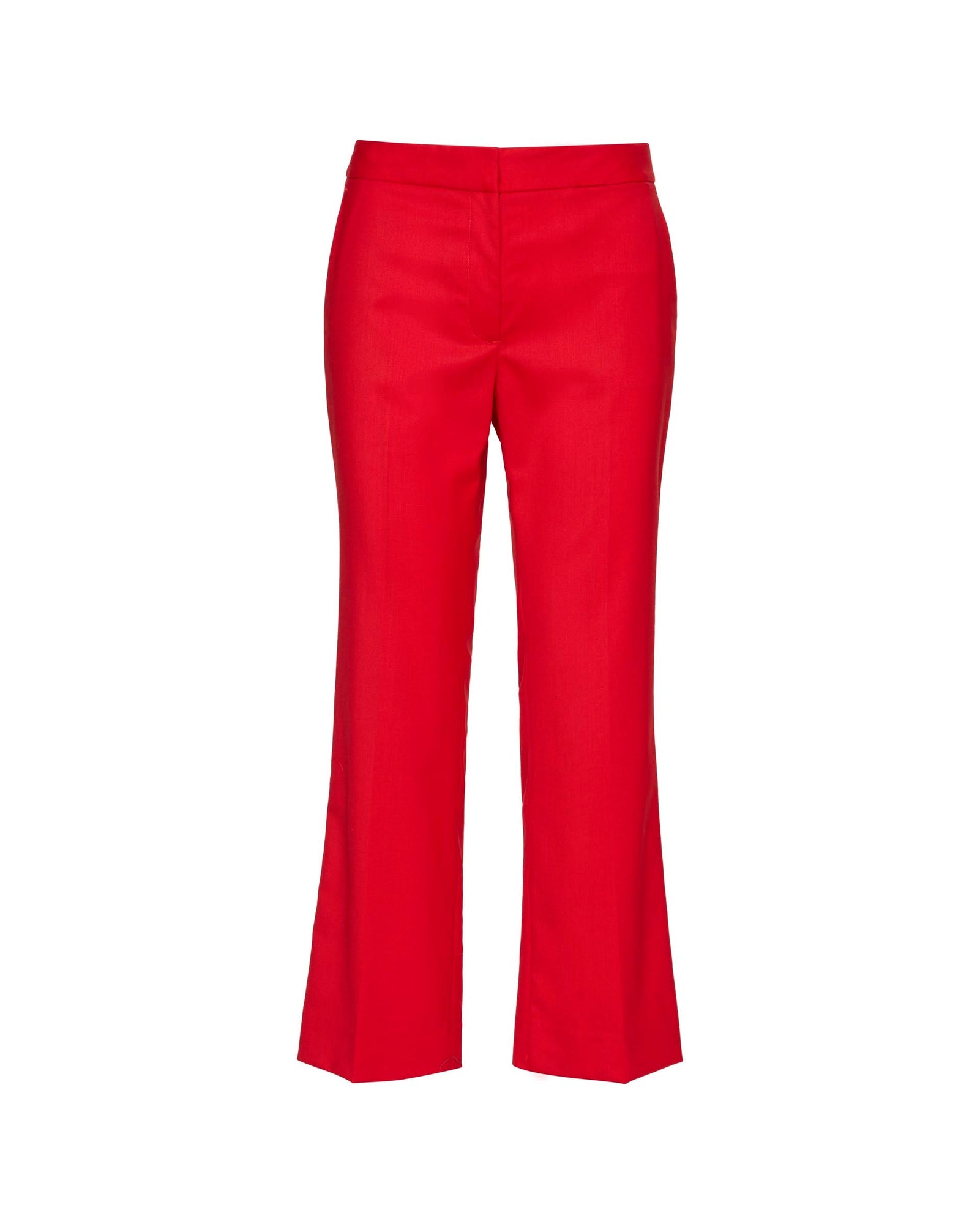 Slim Kick Flare Trouser in Seasonless Wool | Scarlet