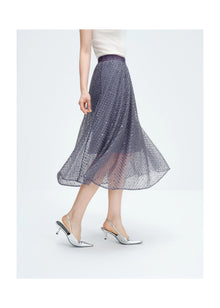 Slimming Tulle Skirt | Navy