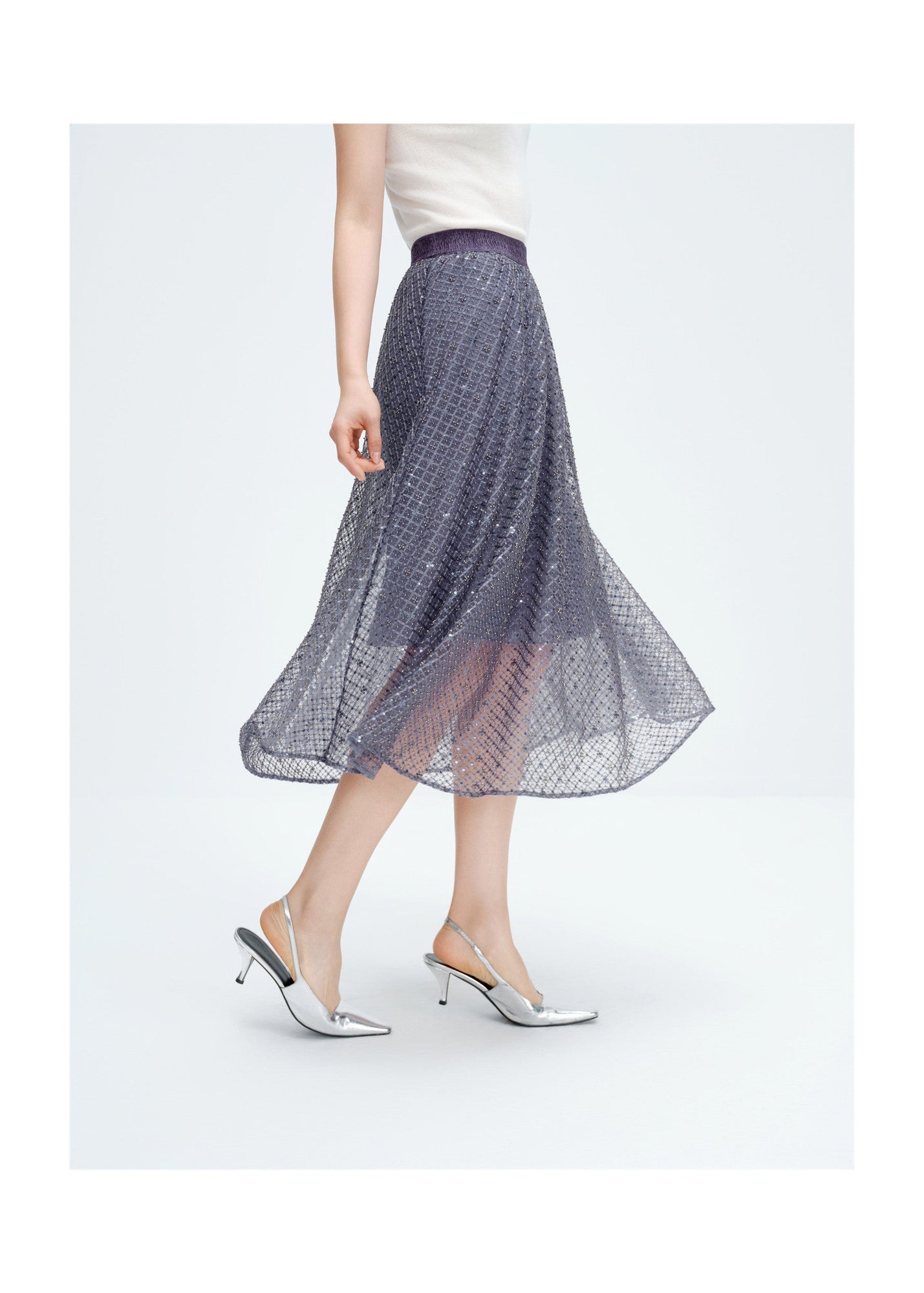 Slimming Tulle Skirt | Navy