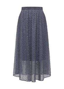 Slimming Tulle Skirt | Navy