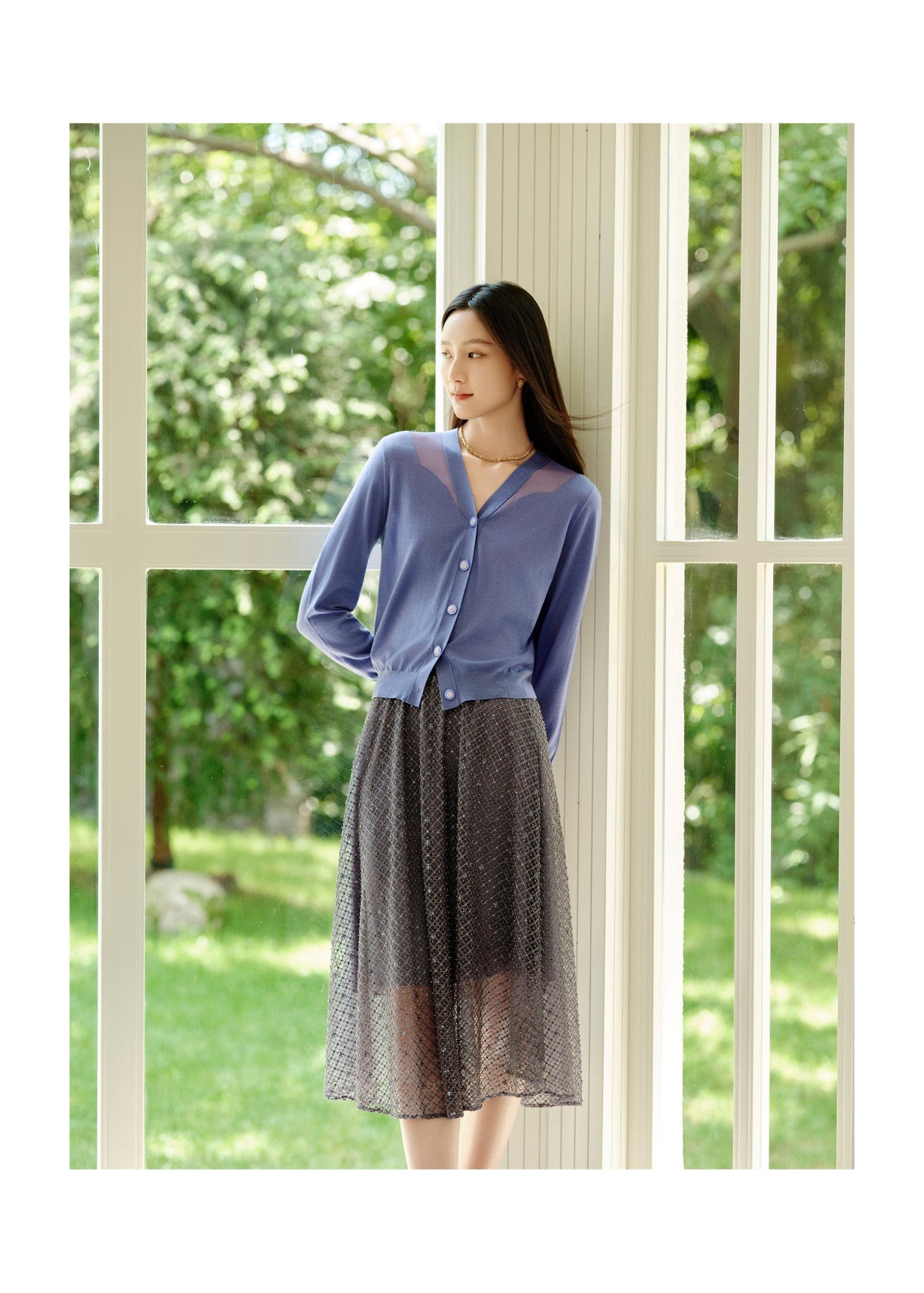Slimming Tulle Skirt | Navy