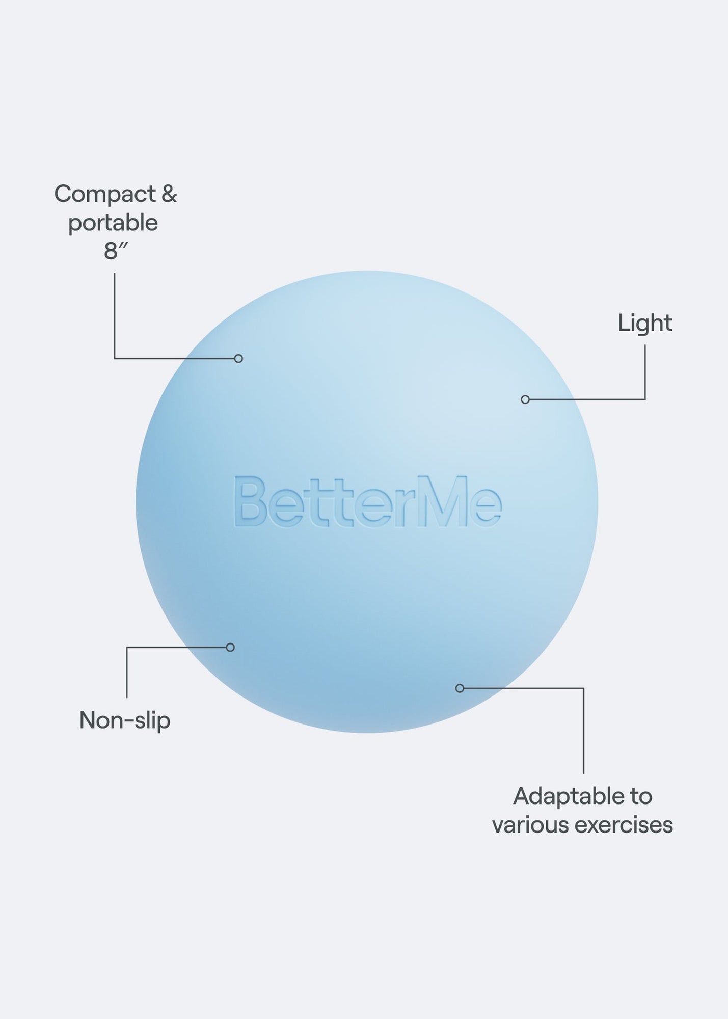 Soft Pilates Ball | Serenity Blue