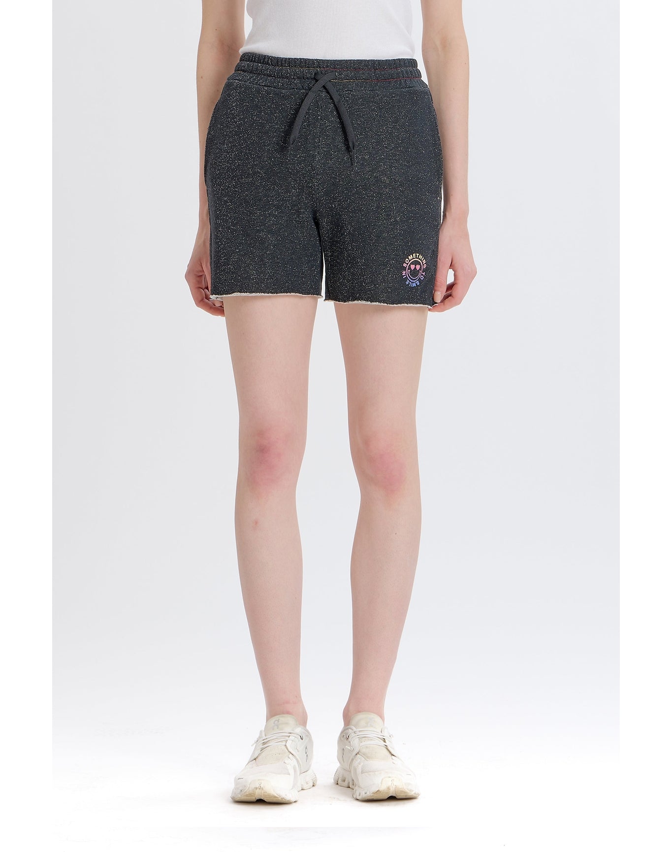 Something to Smile in SweatShort | Black