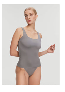 Square Neck Tank Top | Cool Gray