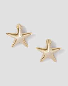 Puffy Star Earrings earring - front view | gold earrings for women