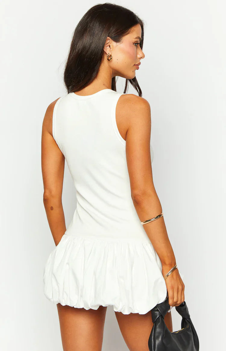 Stiles Bubble Mini Dress | White