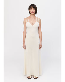 Stina | Slinky Knit Cami Dress | Creme