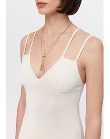 Stina | Slinky Knit Cami Dress | Creme
