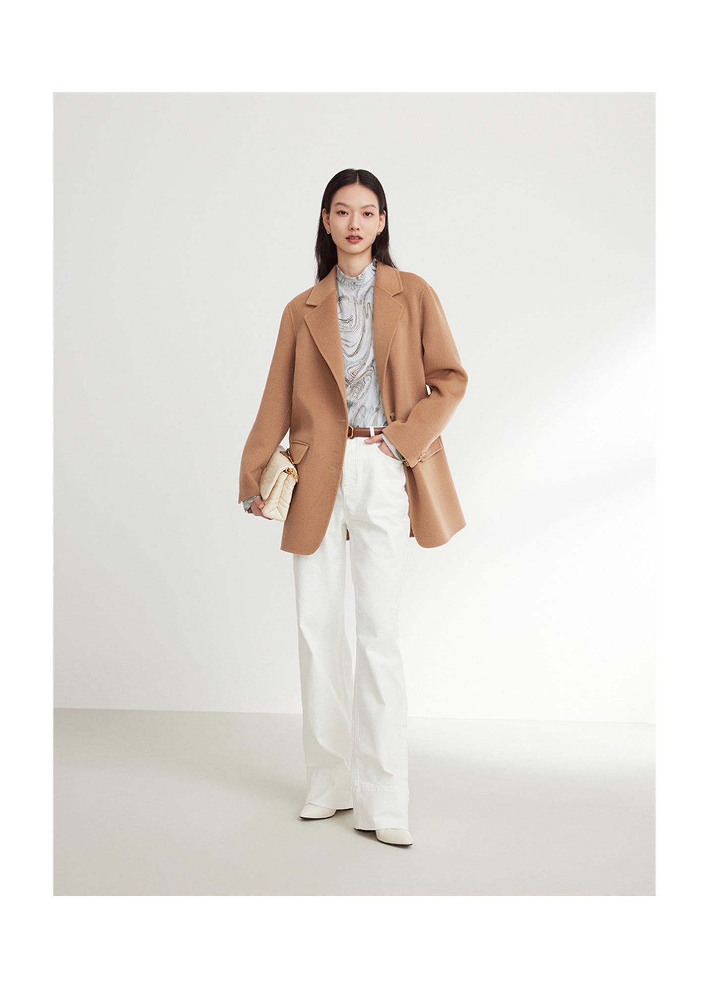 Straight-Leg Wide-Leg Jeans | White
