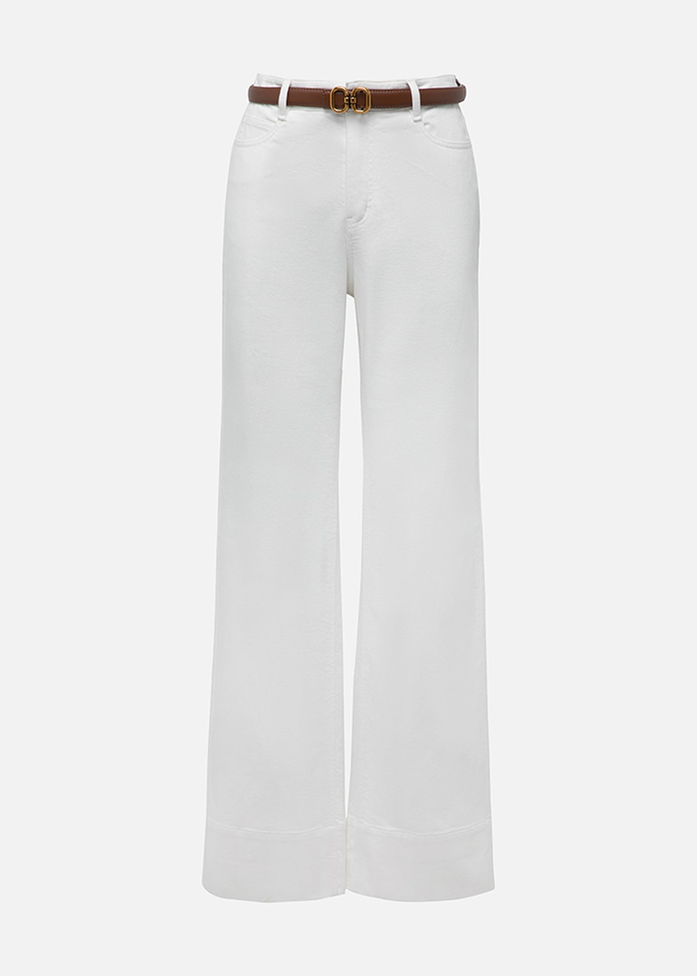 Straight-Leg Wide-Leg Jeans | White