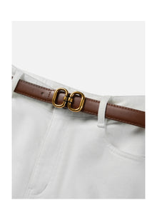 Straight-Leg Wide-Leg Jeans | White