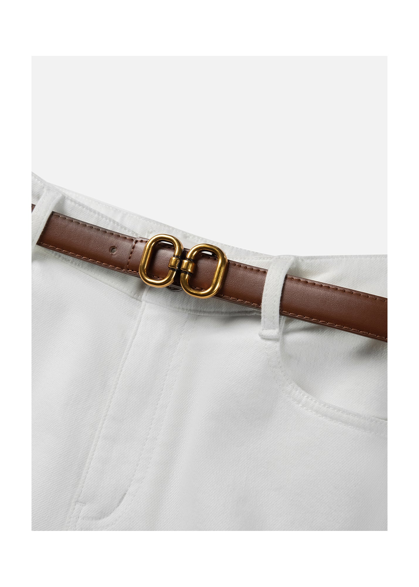 Straight-Leg Wide-Leg Jeans | White