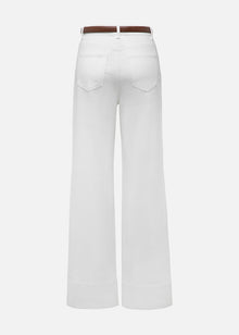 Straight-Leg Wide-Leg Jeans | White