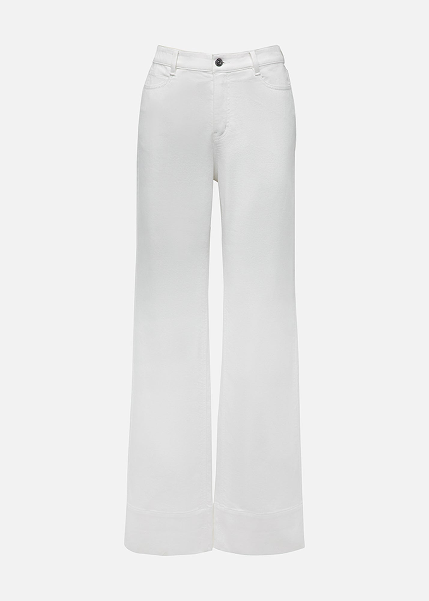 Straight-Leg Wide-Leg Jeans | White